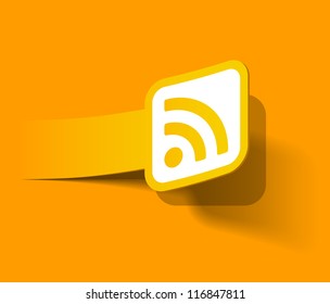 rss sticker, eps10