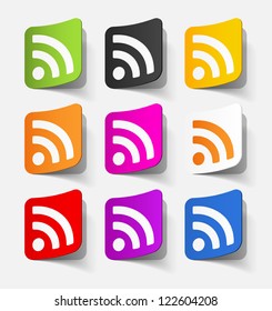 rss sticker, eps10