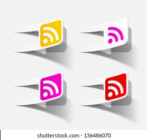 rss sticker, eps10