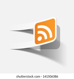 rss sticker, eps10
