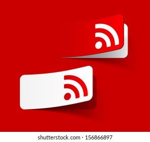rss sticker, eps10
