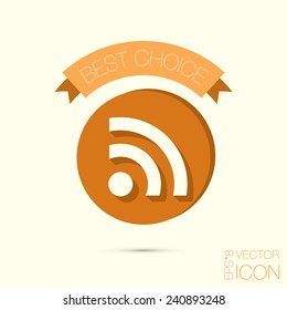 rss symbol. character news symbol.