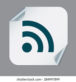 rss symbol. character news symbol.