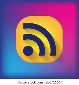 rss symbol. character news symbol.