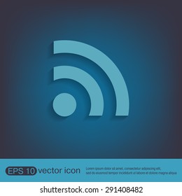 rss symbol. character news symbol.
