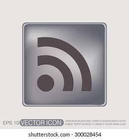 rss symbol. character news symbol.
