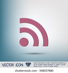 rss symbol. character news symbol.