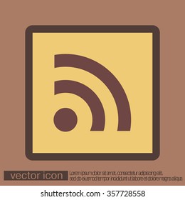 rss symbol. character news symbol.