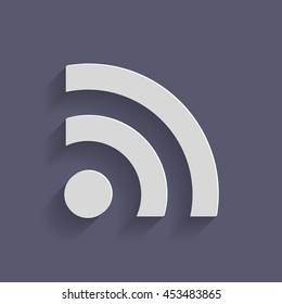rss symbol. character news symbol.