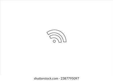 RSS symbol flat style icon. Vector illustration