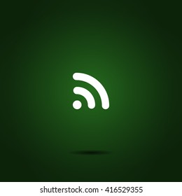 RSS symbol flat style icon. Vector illustration