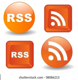 RSS Symbols in 3D and vector style