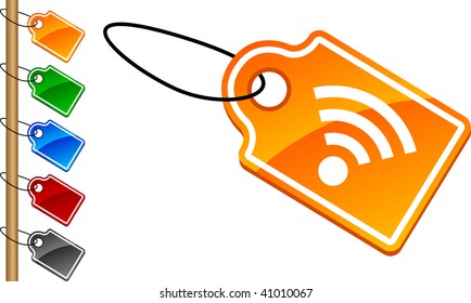  Rss tag set. Vector illustration.