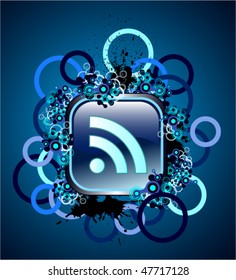 RSS vector icon or button