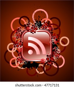 RSS vector icon or button