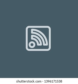 Rss vector icon. Rss concept stroke symbol design. Thin graphic elements vector illustration, outline pattern for your web site design, logo, UI. EPS 10.