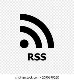 RSS vector icon. Really Simple Syndication. RSS symbol. Vector illustration