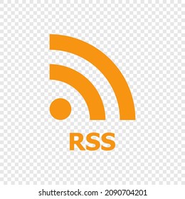 icono vector RSS. Sindicato Realmente Simple. Símbolo RSS. Ilustración del vector