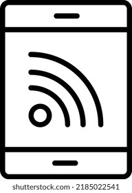 Rss Vector Line Icon Design