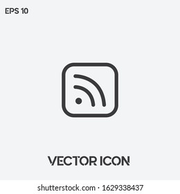 Rss,feed vector icon illustration. Ui/Ux. Premium quality.