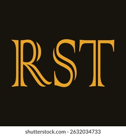 RST Letter Business Logo Design Alphabet Icon Vector