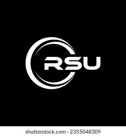 RSU Logo Design, Inspiration for a Unique Identity. Modern Elegance and Creative Design. Watermark Your Success with the Striking this Logo.