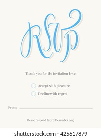 RSVP card template.