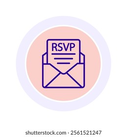 RSVP color circle icon , vector, pixel perfect, illustrator file