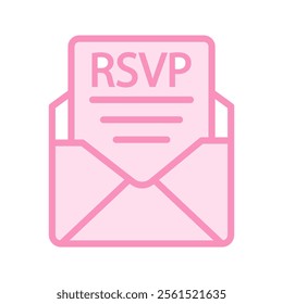 RSVP duotone line icon , vector, pixel perfect, illustrator file