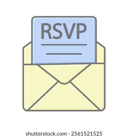 RSVP lineal color icon , vector, pixel perfect, illustrator file