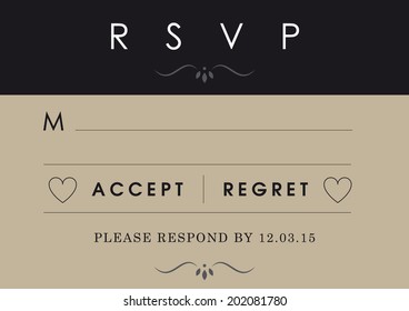 RSVP mr and mrs theme II
