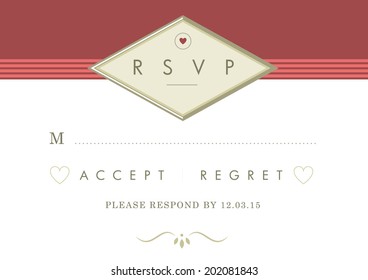RSVP red and gold theme II