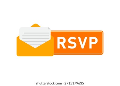 Gráfico de ícone de envelope de resposta de RSVP