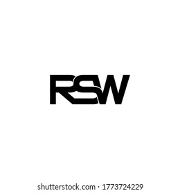 rsw letter original monogram logo design