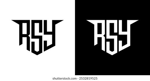 RSY letter logo design with white background in illustrator, vector logo modern alphabet font overlap style, calligraphy designs for logo, Poster, Invitation, etc.