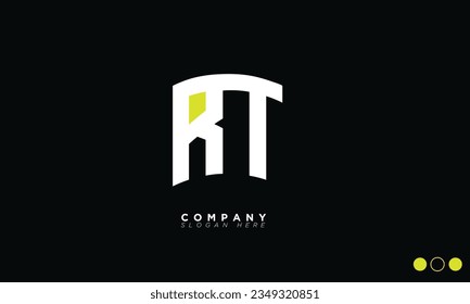 RT Alphabet lettres Initiales Logo du monogramme TR, R et T