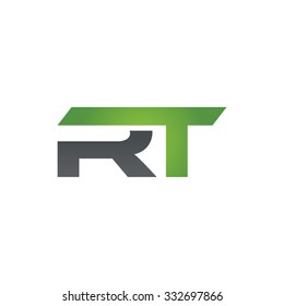 RT company linked letter logo green