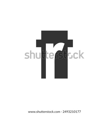 RT creative geometric initial based modern and minimal logo. Letter r t trendy fonts. Universal professional elegant techno vector design.