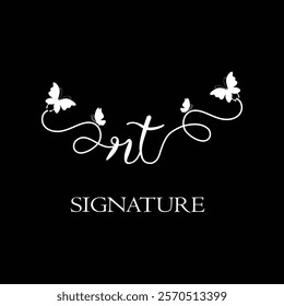 RT Handwritten initial letter, RT simple signature vector logo with butterfly shape variation, beauty, photography letter logo design. R T