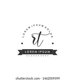 RT Initial beauty monogram logo vector