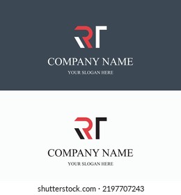 RT initial letter Logo Clothing modern minimalist urban creative Fashion brand Luxury Logo template. RT business monogram streetwear photography boutique apparel versatile Modern concept Logo.
