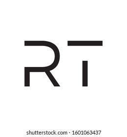 RT initial letter logo template vector icon design