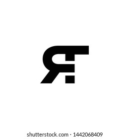 rt initial letter logo vector