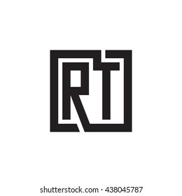 RT initial letters looping linked square monogram logo