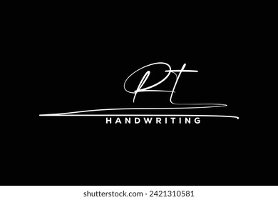 RT  initials Handwriting signature logo. RT Hand drawn Calligraphy lettering Vector. RT letter real estate, beauty, photography letter logo design.