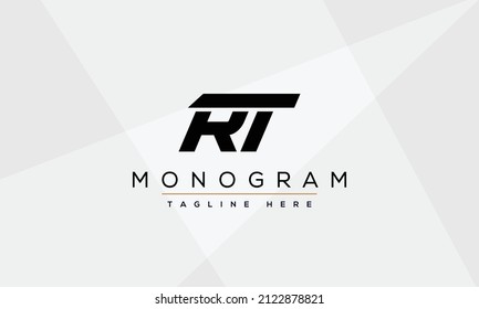 rt Letter Logo Alphabet Design Icon Vector Symbol