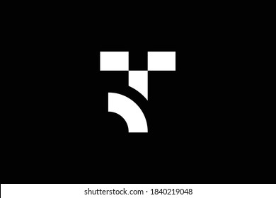 RT letter logo design on luxury background. RT monogram initials letter logo concept. TR icon design. TR elegant and Professional letter icon design on black background. T R RT TR
