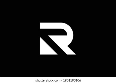 RT letter logo design on luxury background. TR monogram initials letter logo concept. RT icon design. TR elegant and Professional white color letter icon on black background.