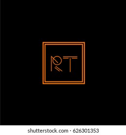 rt logo letter initial, Abstract Polygonal Background Logo, design for Corporate Business Identity,flat icon, Alphabet letter