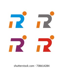 RT or R logo letter design template vector